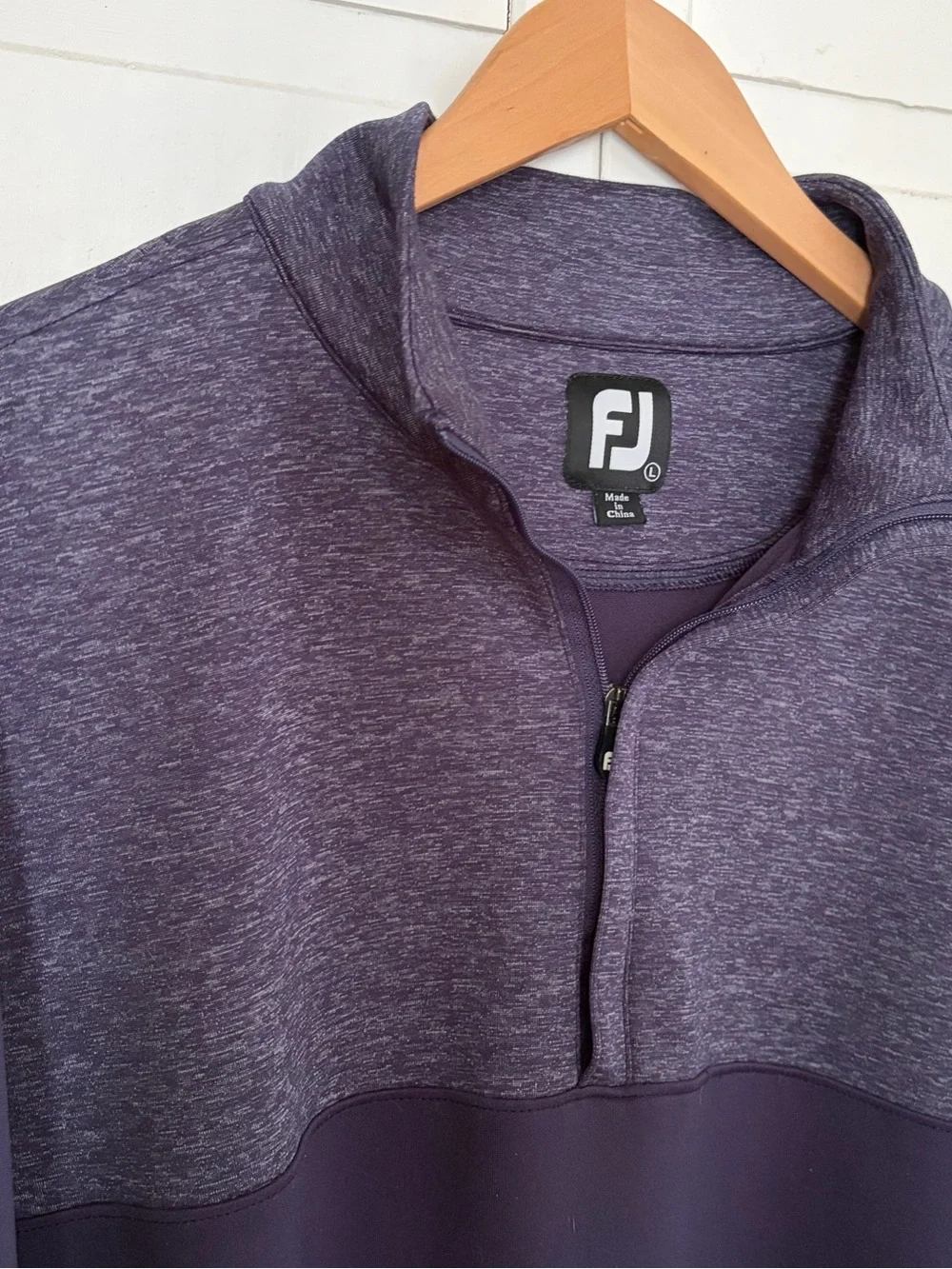 Footjoy Men’s Size L Long Sleeve 1/4 Zip Mock Neck Pullover Performance Sweater